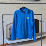 Small Words Men's Cobalt Full Zip Performance Jacket