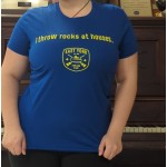 I Throw Rocks At Houses Women's Blue T-Shirt