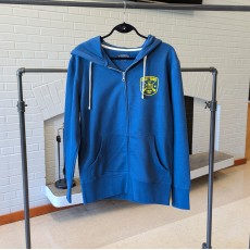 EYCC Crest Men's Blue Zip Up Hoodie