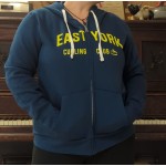 Large Words Women's Blue Zip Up Hoodie