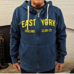 Large Words Men's Blue Zip Up Hoodie