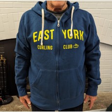 Large Words Men's Blue Zip Up Hoodie