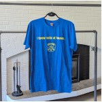 I Throw Rocks At Houses Unisex Blue T-Shirt