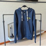 Small Words Unisex Navy Zip Up Hoodie